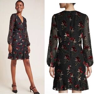 Shoshanna Julietta‎ Burnout Velvet Dress C3